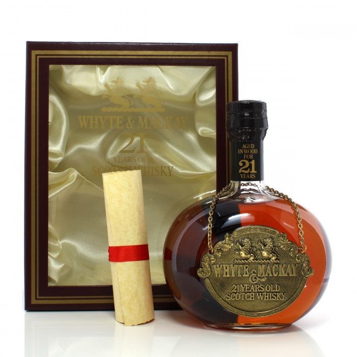WHYTE & MACKAY 21年 スコッチウイスキー Whyte and Mackay 21 Year Old Blended Scotch 1980s Bottling with