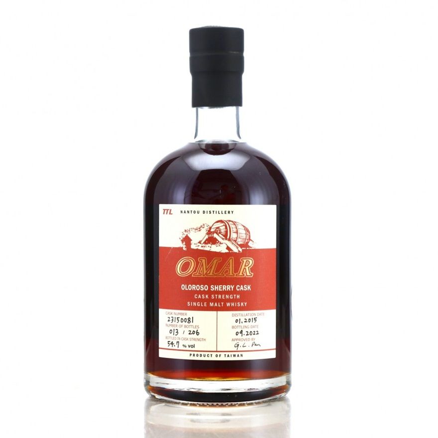 Omar Nantou 2015 Oloroso Sherry Cask Cask Strength Taiwanese