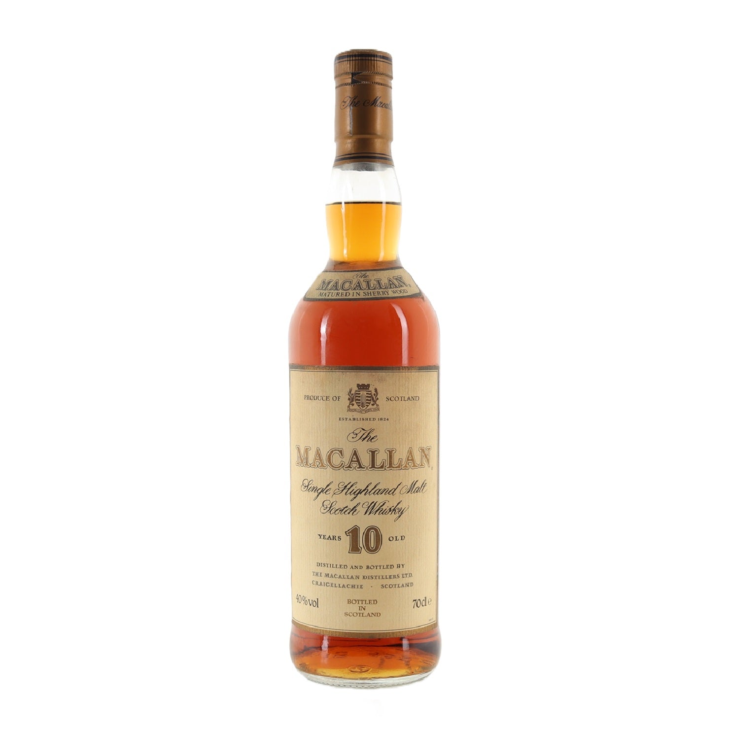 Macallan 10 Year Old Matured in Sherry Wood Old Style Speyside