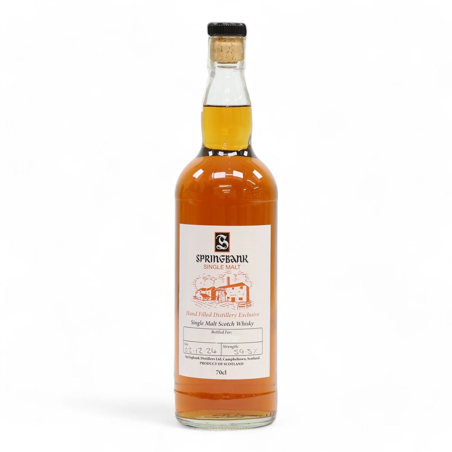 Springbank Hand Filled Distillery Exclusive Campbeltown Single