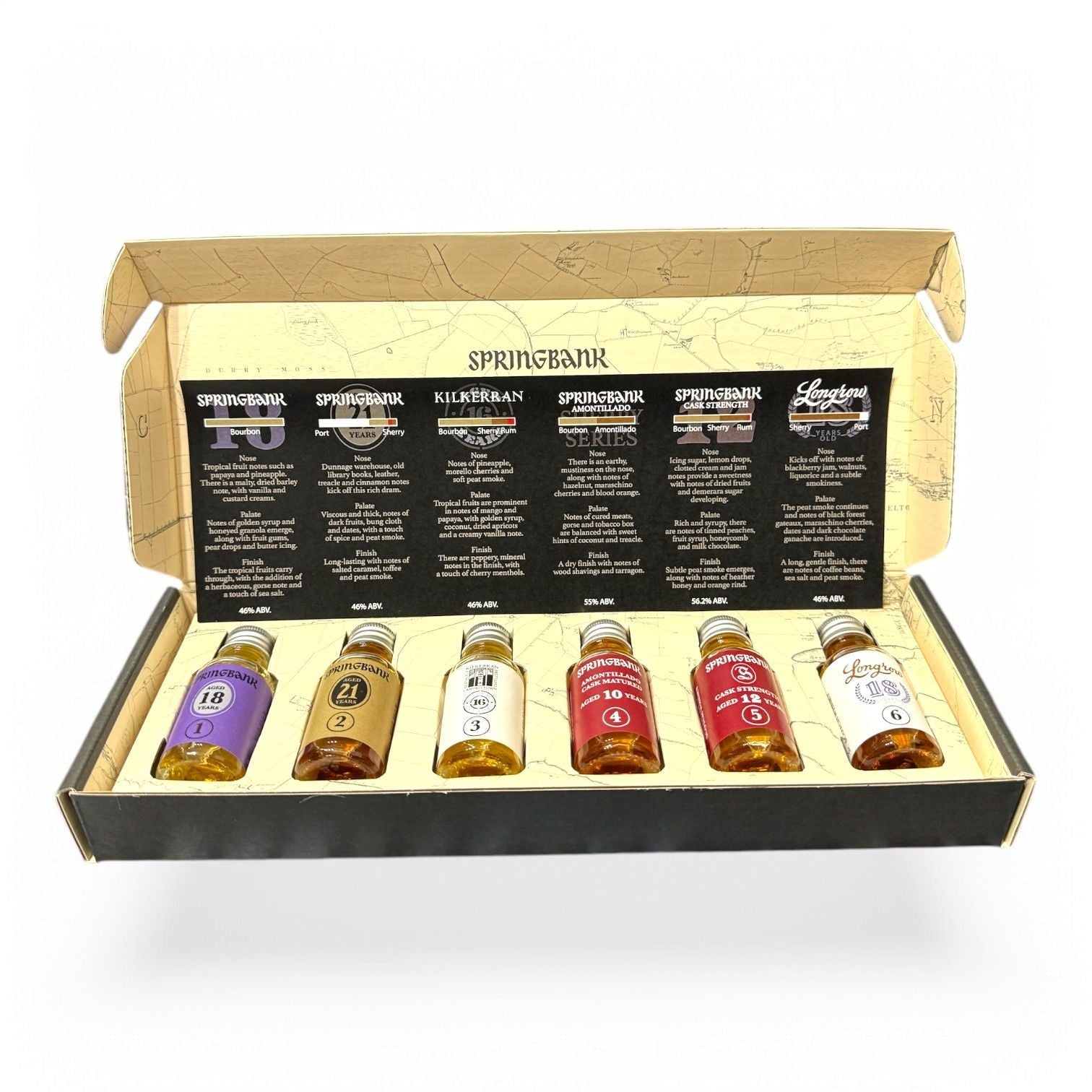 Springbank Malts 2024 Tasting Pack x 6 (Springbank 21, 18, 10 Amontill ...