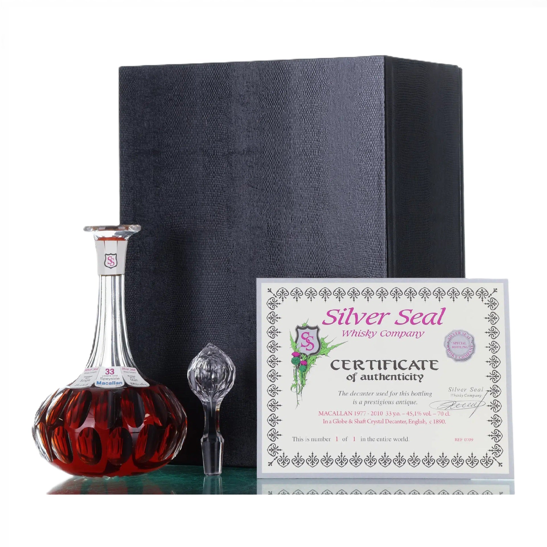Macallan 33 Year Old 1977 Silver Seal Single Cask 1 of 1 Globe & Shaft ...