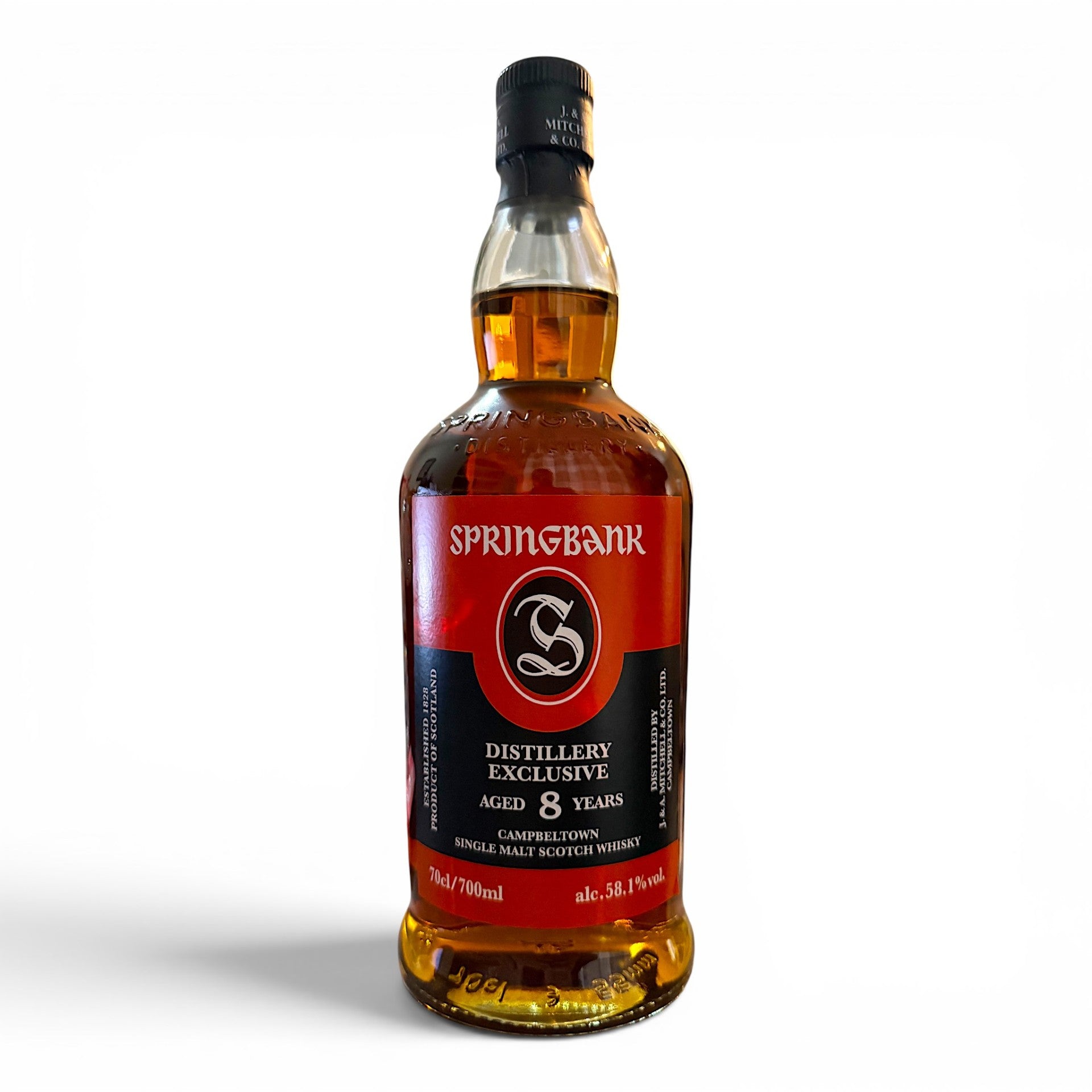 Springbank 8 Year Old Fresh Sherry Commemorative Bottle Hall